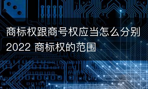 商标权跟商号权应当怎么分别2022 商标权的范围