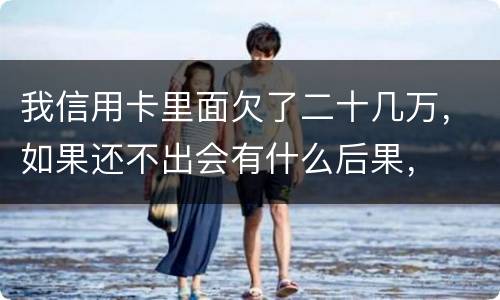 我信用卡里面欠了二十几万，如果还不出会有什么后果，