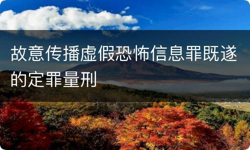 故意传播虚假恐怖信息罪既遂的定罪量刑