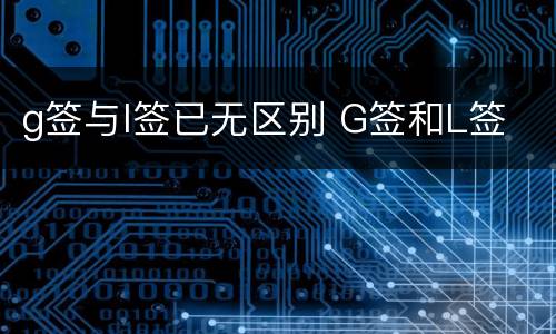 g签与l签已无区别 G签和L签