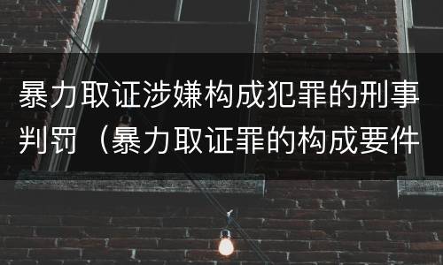 暴力取证涉嫌构成犯罪的刑事判罚（暴力取证罪的构成要件）