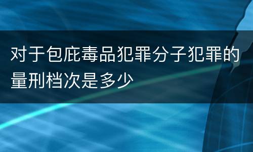 对于包庇毒品犯罪分子犯罪的量刑档次是多少