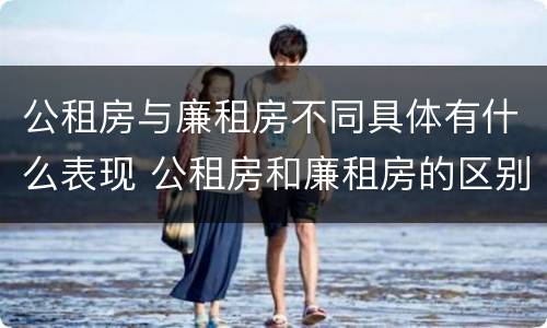 公租房与廉租房不同具体有什么表现 公租房和廉租房的区别是什么请继续我在听