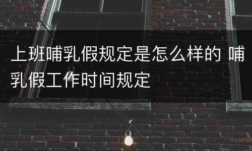 上班哺乳假规定是怎么样的 哺乳假工作时间规定