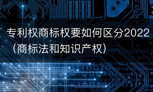 专利权商标权要如何区分2022（商标法和知识产权）