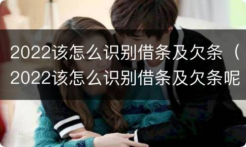 2022该怎么识别借条及欠条（2022该怎么识别借条及欠条呢）