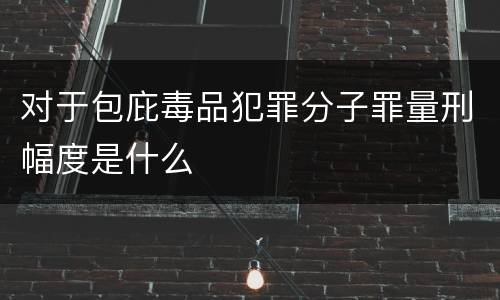 对于包庇毒品犯罪分子罪量刑幅度是什么