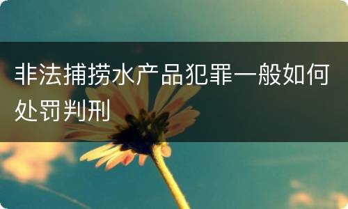 非法捕捞水产品犯罪一般如何处罚判刑