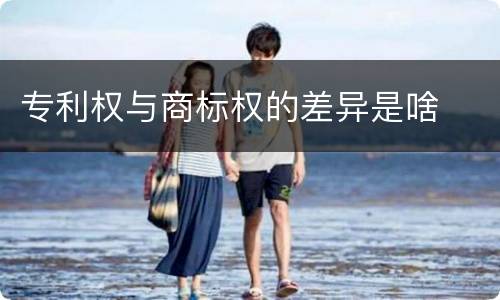 专利权与商标权的差异是啥