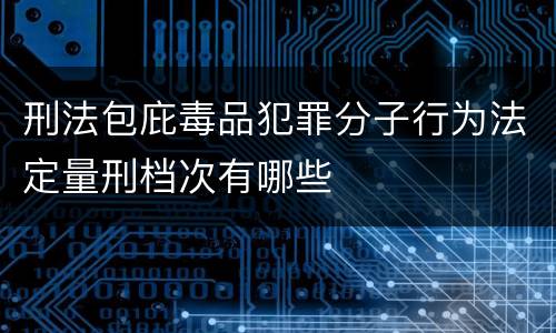 刑法包庇毒品犯罪分子行为法定量刑档次有哪些