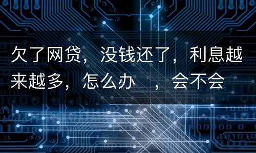 欠了网贷，没钱还了，利息越来越多，怎么办
，会不会被起