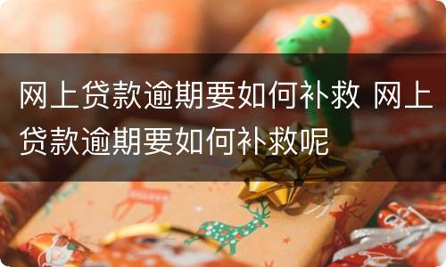 网上贷款逾期要如何补救 网上贷款逾期要如何补救呢