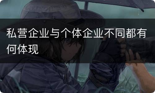 私营企业与个体企业不同都有何体现