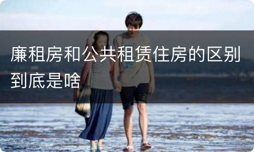 廉租房和公共租赁住房的区别到底是啥