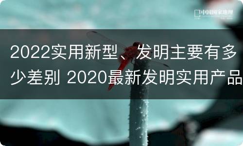 2022实用新型、发明主要有多少差别 2020最新发明实用产品