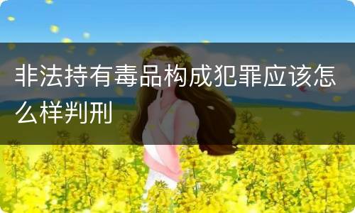 非法持有毒品构成犯罪应该怎么样判刑