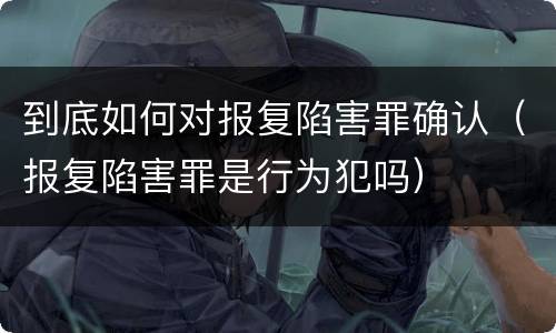 到底如何对报复陷害罪确认（报复陷害罪是行为犯吗）