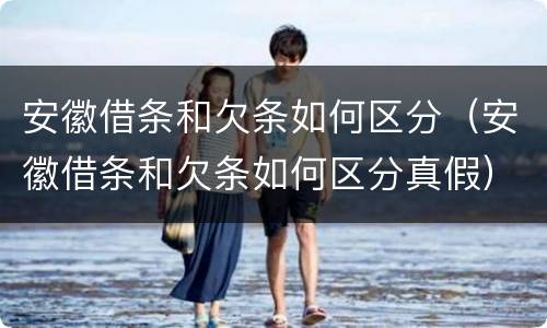 安徽借条和欠条如何区分（安徽借条和欠条如何区分真假）