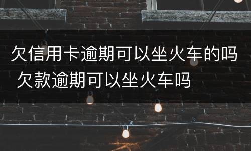 欠信用卡逾期可以坐火车的吗 欠款逾期可以坐火车吗