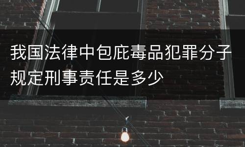 我国法律中包庇毒品犯罪分子规定刑事责任是多少