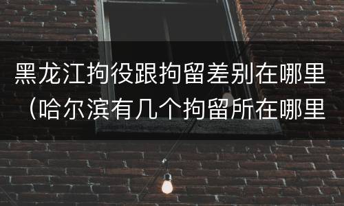 黑龙江拘役跟拘留差别在哪里（哈尔滨有几个拘留所在哪里）