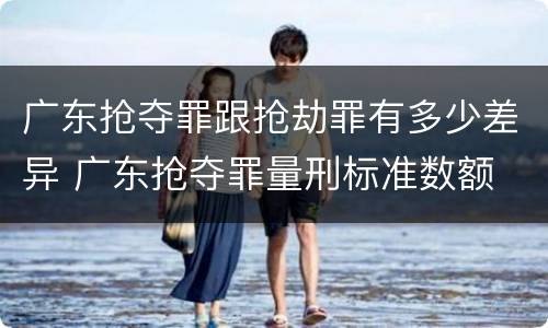 广东抢夺罪跟抢劫罪有多少差异 广东抢夺罪量刑标准数额