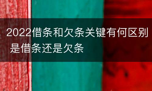 2022借条和欠条关键有何区别 是借条还是欠条