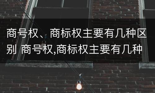 商号权、商标权主要有几种区别 商号权,商标权主要有几种区别是什么