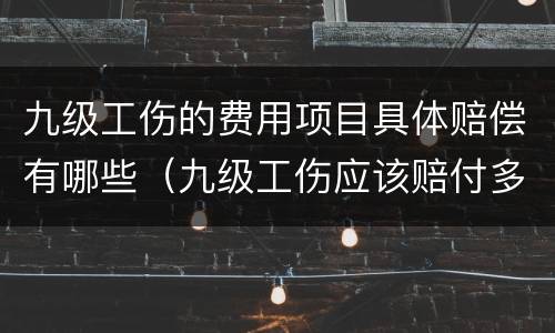 九级工伤的费用项目具体赔偿有哪些（九级工伤应该赔付多少钱）