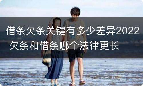 借条欠条关键有多少差异2022 欠条和借条哪个法律更长