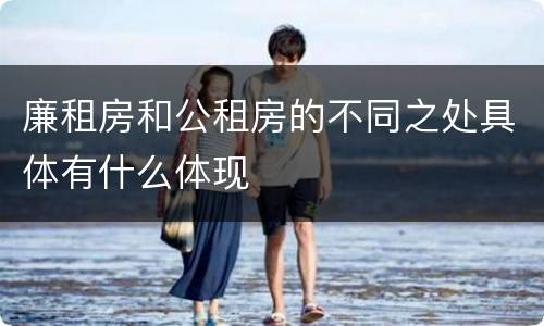 廉租房和公租房的不同之处具体有什么体现
