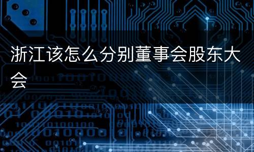 浙江该怎么分别董事会股东大会