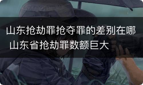 山东抢劫罪抢夺罪的差别在哪 山东省抢劫罪数额巨大