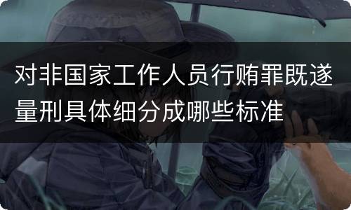 对非国家工作人员行贿罪既遂量刑具体细分成哪些标准