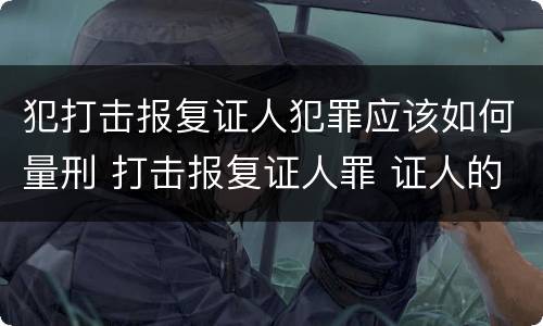 犯打击报复证人犯罪应该如何量刑 打击报复证人罪 证人的范围