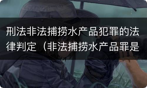 刑法非法捕捞水产品犯罪的法律判定（非法捕捞水产品罪是刑事案件吗）
