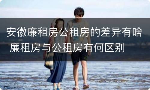 安徽廉租房公租房的差异有啥 廉租房与公租房有何区别