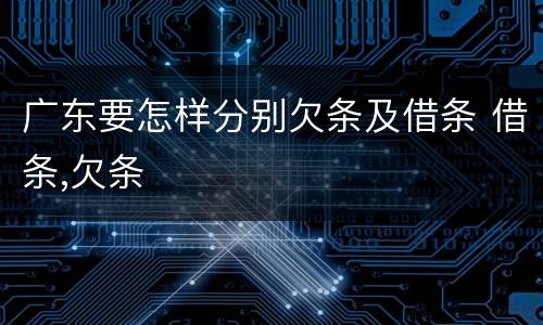 广东要怎样分别欠条及借条 借条,欠条
