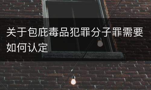关于包庇毒品犯罪分子罪需要如何认定