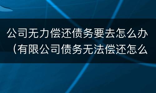 公司无力偿还债务要去怎么办（有限公司债务无法偿还怎么办）