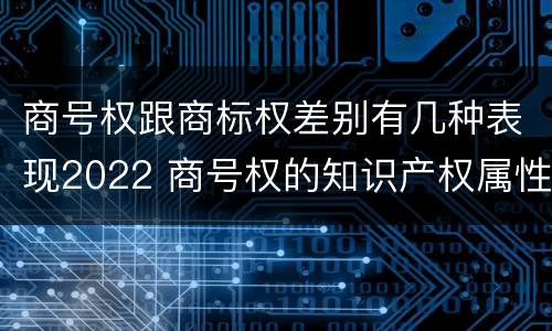 商号权跟商标权差别有几种表现2022 商号权的知识产权属性