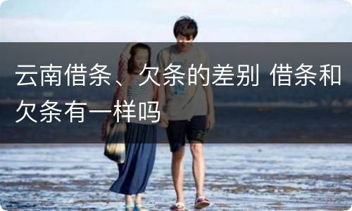 云南借条、欠条的差别 借条和欠条有一样吗