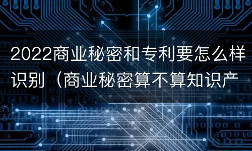 2022商业秘密和专利要怎么样识别(商业秘密算不算知识产权)