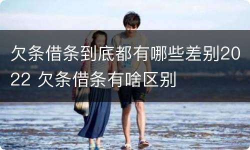 欠条借条到底都有哪些差别2022 欠条借条有啥区别