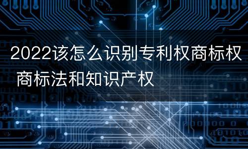 2022该怎么识别专利权商标权 商标法和知识产权