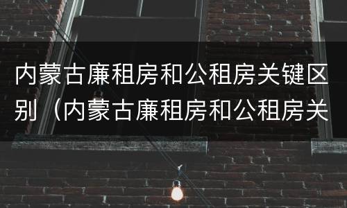 内蒙古廉租房和公租房关键区别（内蒙古廉租房和公租房关键区别是什么）