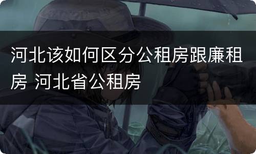 河北该如何区分公租房跟廉租房 河北省公租房
