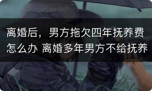 离婚后，男方拖欠四年抚养费怎么办 离婚多年男方不给抚养费怎么起诉