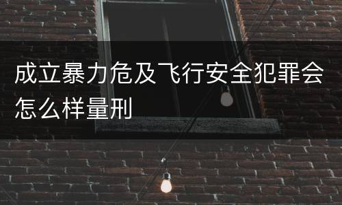 成立暴力危及飞行安全犯罪会怎么样量刑