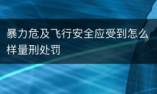 暴力危及飞行安全应受到怎么样量刑处罚